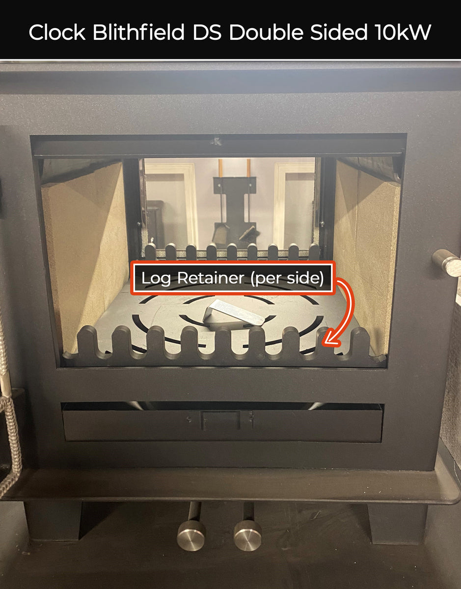 Front Log Retainer DS doublesided (per side) Clock Woodburners