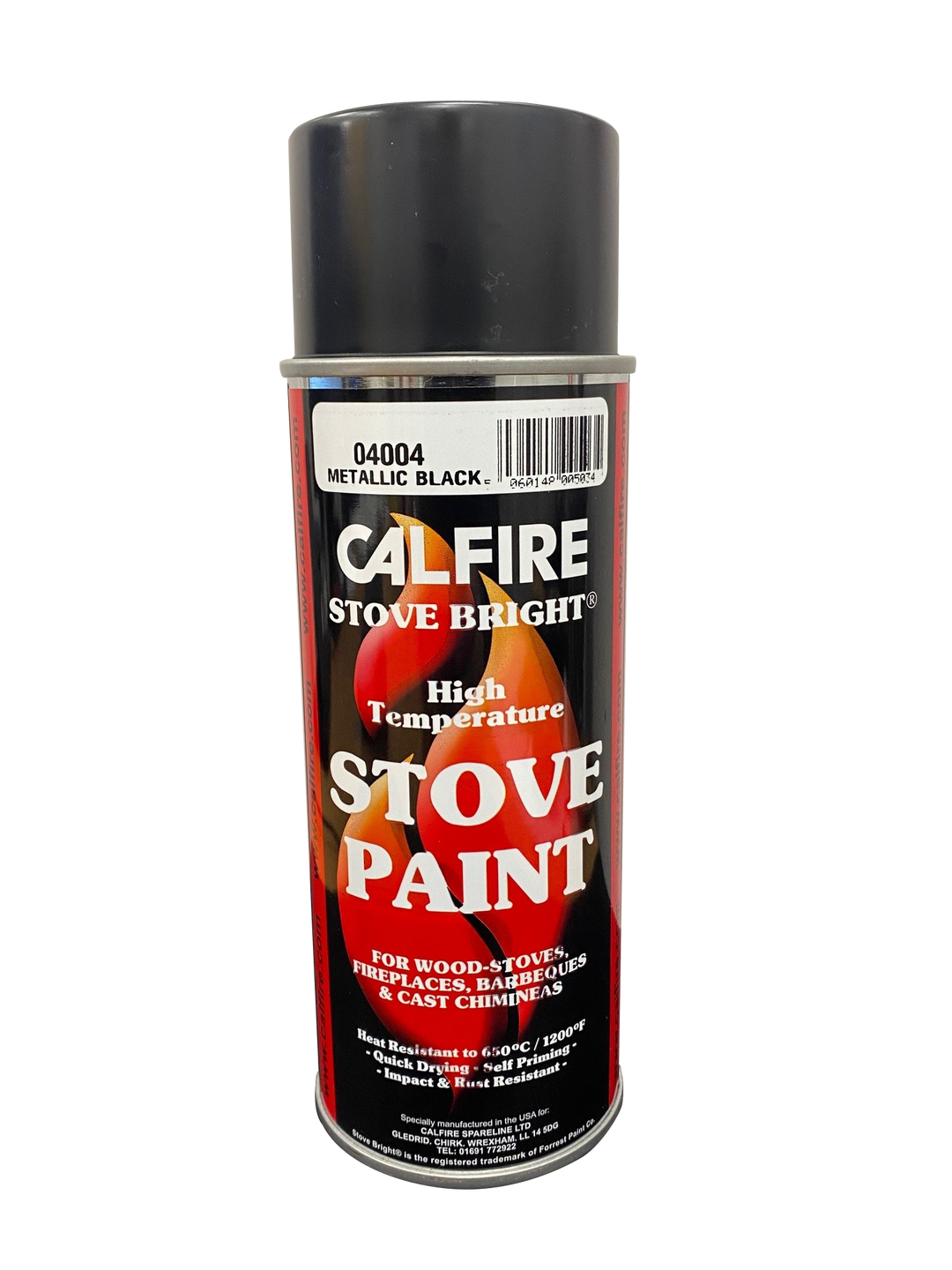 Stove Paint Metallic Black 440ml Clock Woodburners Spares & Accessories